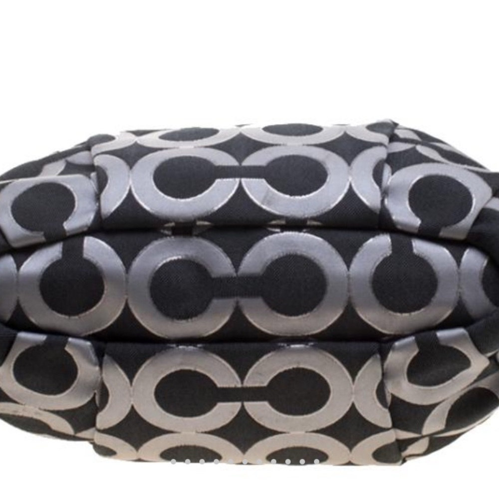Coach 2011 Madison Op Art Bag F18808 in Silver & Black Pink Lining!‎ - Picture 15 of 16